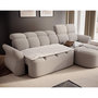 Voir la diapositive 5 : BEST MOBILIER Brume - canapé d'angle droit 4 places convertible électrique avec coffre et têtières réglables en tissu bouclette