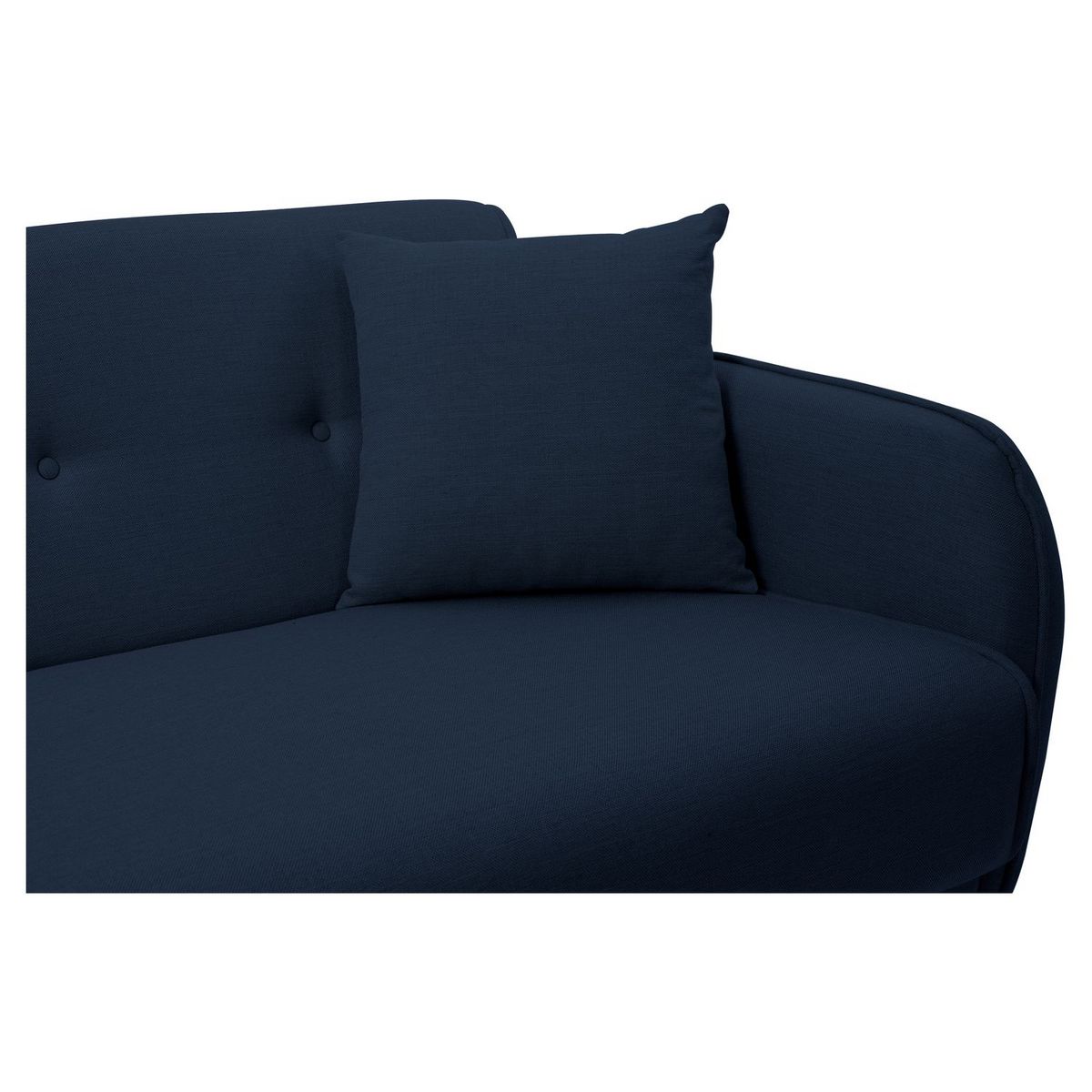 Canapé droit convertible 3 places tissu pieds bois clair BONJO