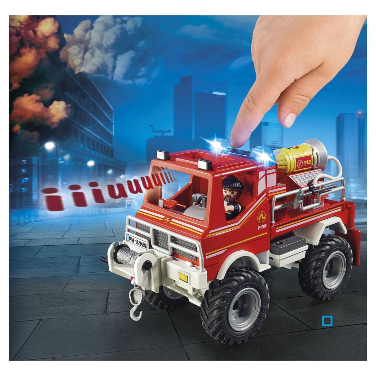 PLAYMOBIL 9466 - City Action - 4x4 de pompier avec lance-eau