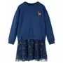 VIDAXL Robe pour enfants a manches longues bleu marine 92