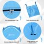 Voir la diapositive 5 : OUTSUNNY Tente de douche pliable pop-up automatique instantanée cabinet de changement camping polyester bleu