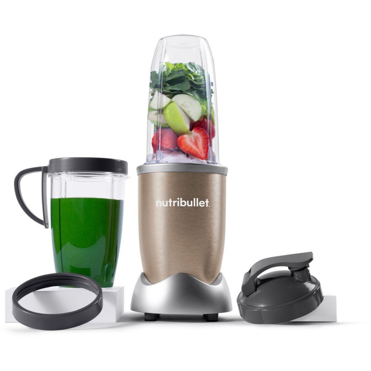 nutribullet Blender NB907CP Pro 900 champagne 3 accessoires