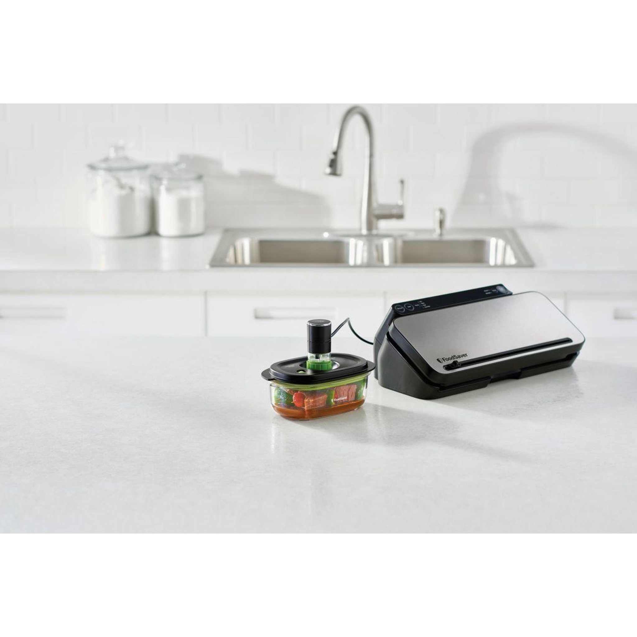 Voir la diapositive 5 : FOODSAVER Boîte sous vide FFC025X01 lot 700ml + 1.2L
