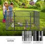Voir la diapositive 4 : tectake Enclos pour chiots et chiens en 4 parties pliables et modulables gris