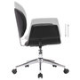 Voir la diapositive 5 : VIDAXL Chaise pivotante de bureau Noir Similicuir