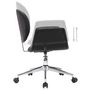 Voir la diapositive 5 : VIDAXL Chaise pivotante de bureau Noir Similicuir
