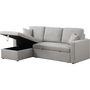 Voir la diapositive 4 : Habitat et Jardin Canapé d'angle convertible/ réversible avec coffre  Alain  - 3 places - Gris clair