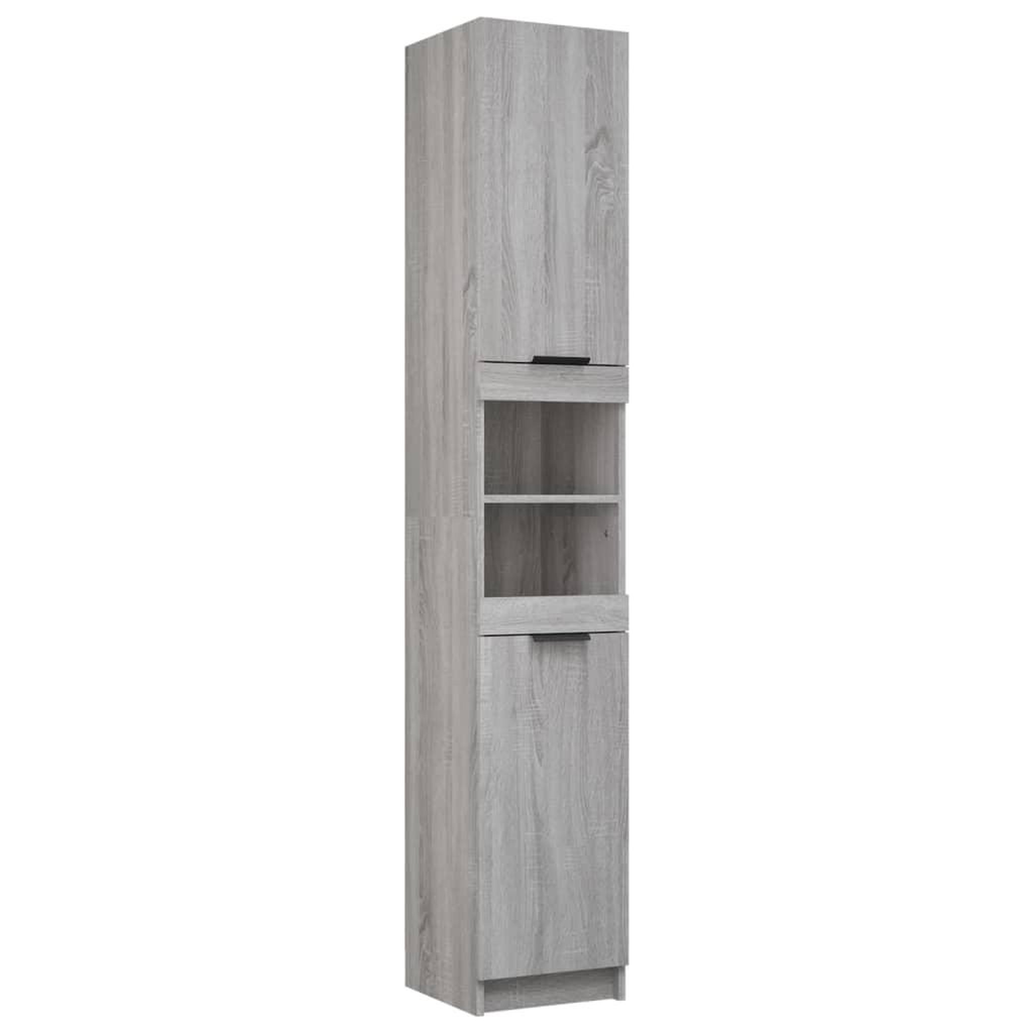 Voir la diapositive 2 : VIDAXL Armoire de bain Sonoma gris 32x34x188,5 cm Bois d'ingenierie