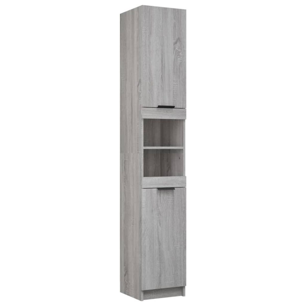 VIDAXL Armoire de bain Sonoma gris 32x34x188,5 cm Bois d'ingenierie