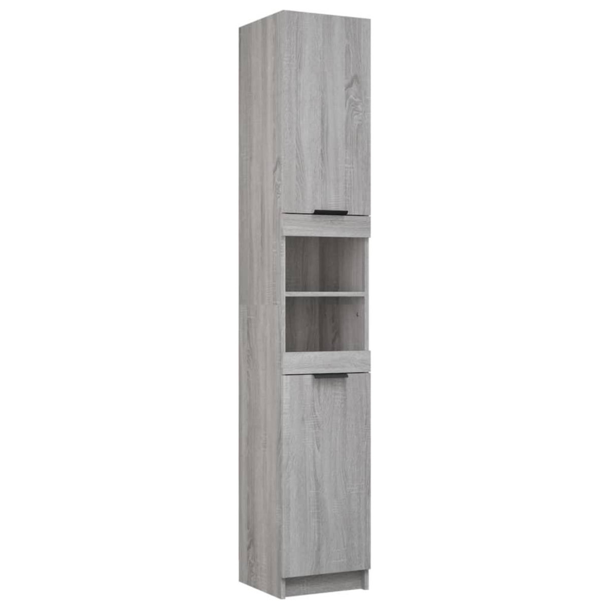 VIDAXL Armoire de bain Sonoma gris 32x34x188,5 cm Bois d'ingenierie