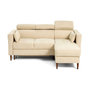 Voir la diapositive 1 : BEST MOBILIER Alicante - canapé d'angle réversible convertible avec têtières - coffre - 4 places - en tissu texturé