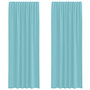 Voir la diapositive 2 : VIDAXL Rideaux en voile avec boucles 2 pcs turquoise 140x260 cm