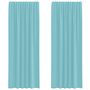 Voir la diapositive 2 : VIDAXL Rideaux en voile avec boucles 2 pcs turquoise 140x260 cm