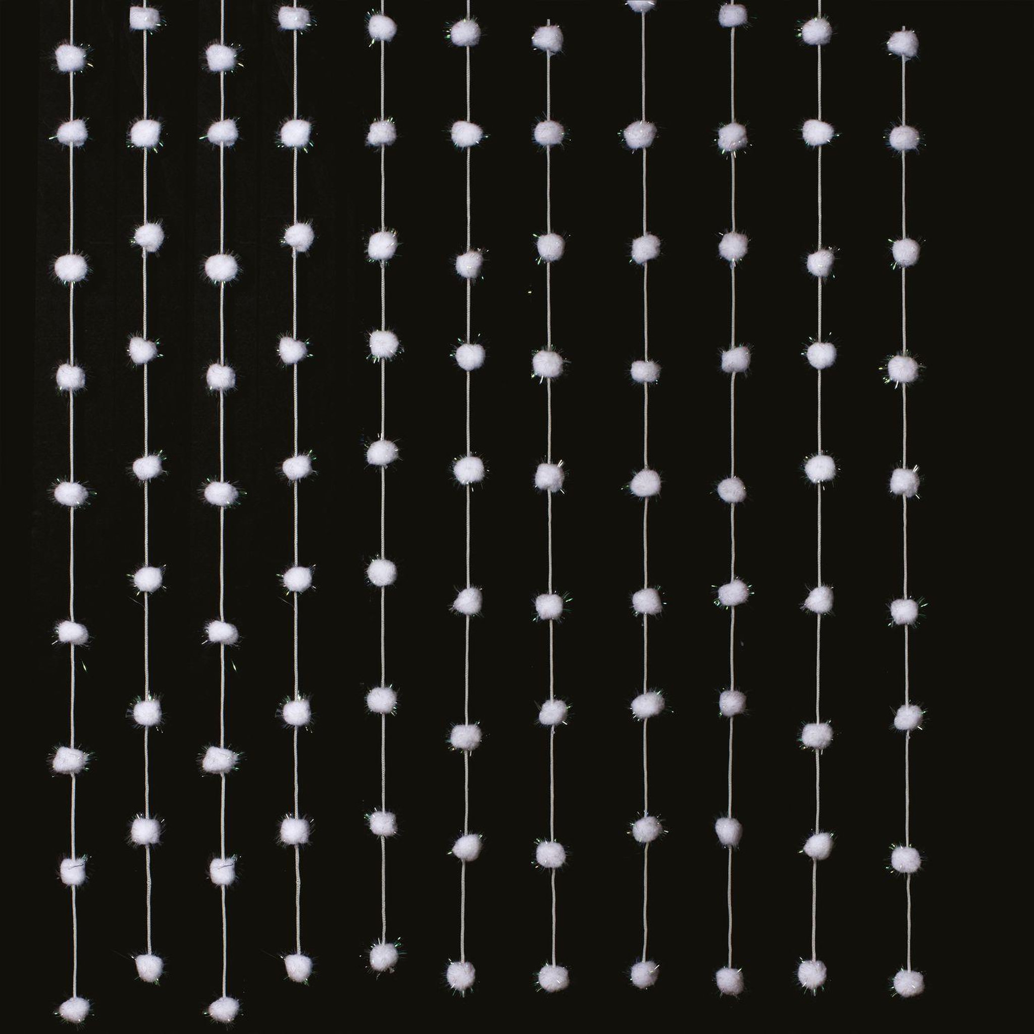 FEERIC LIGHT & CHRISTMAS Décoration de noël suspendue rideau de neige - h. 200 cm - blanc