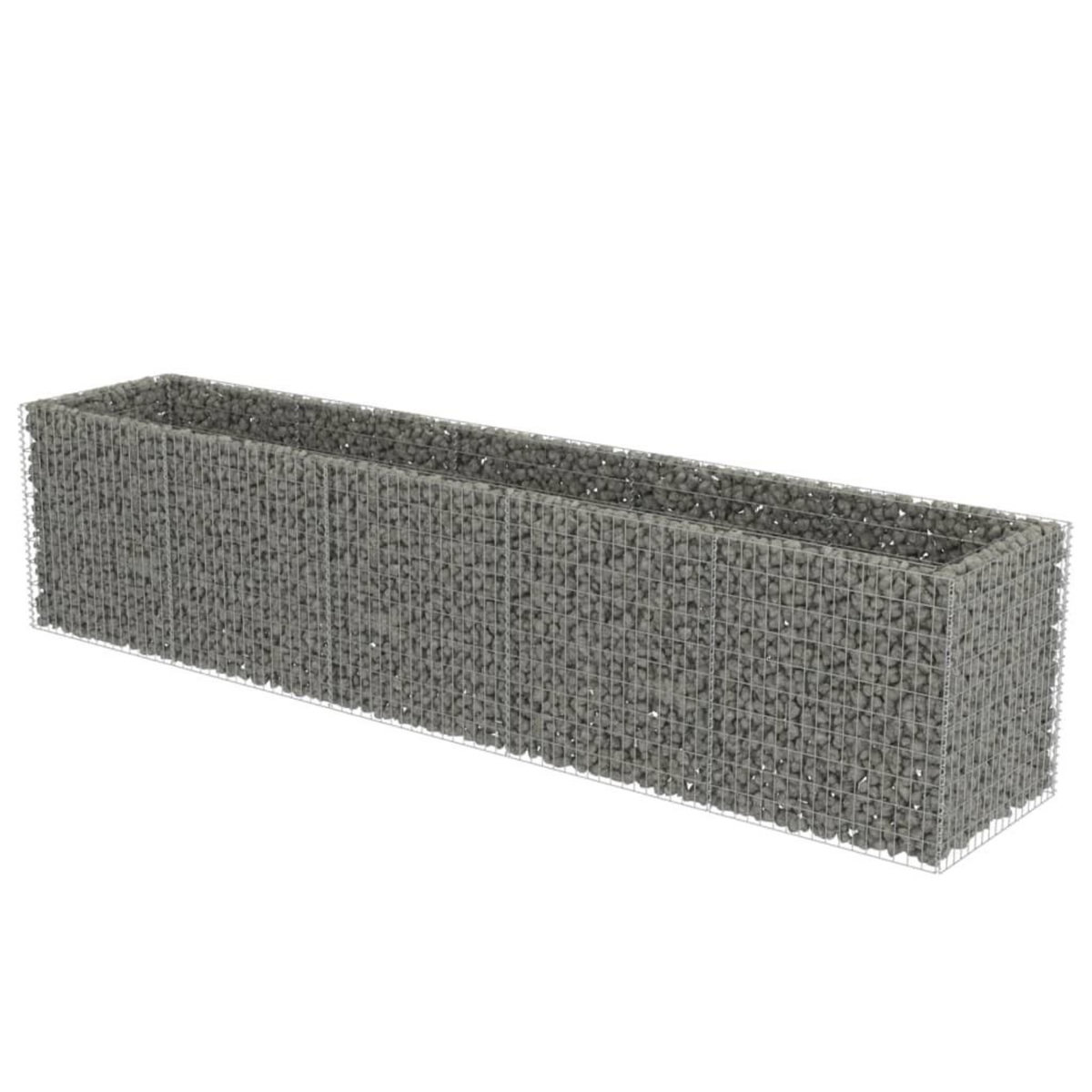 VIDAXL Lit sureleve a gabion Acier galvanise 450x90x100 cm