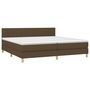 Voir la diapositive 4 : VIDAXL Sommier a lattes de lit matelas et LED Marron fonce 200x200 cm