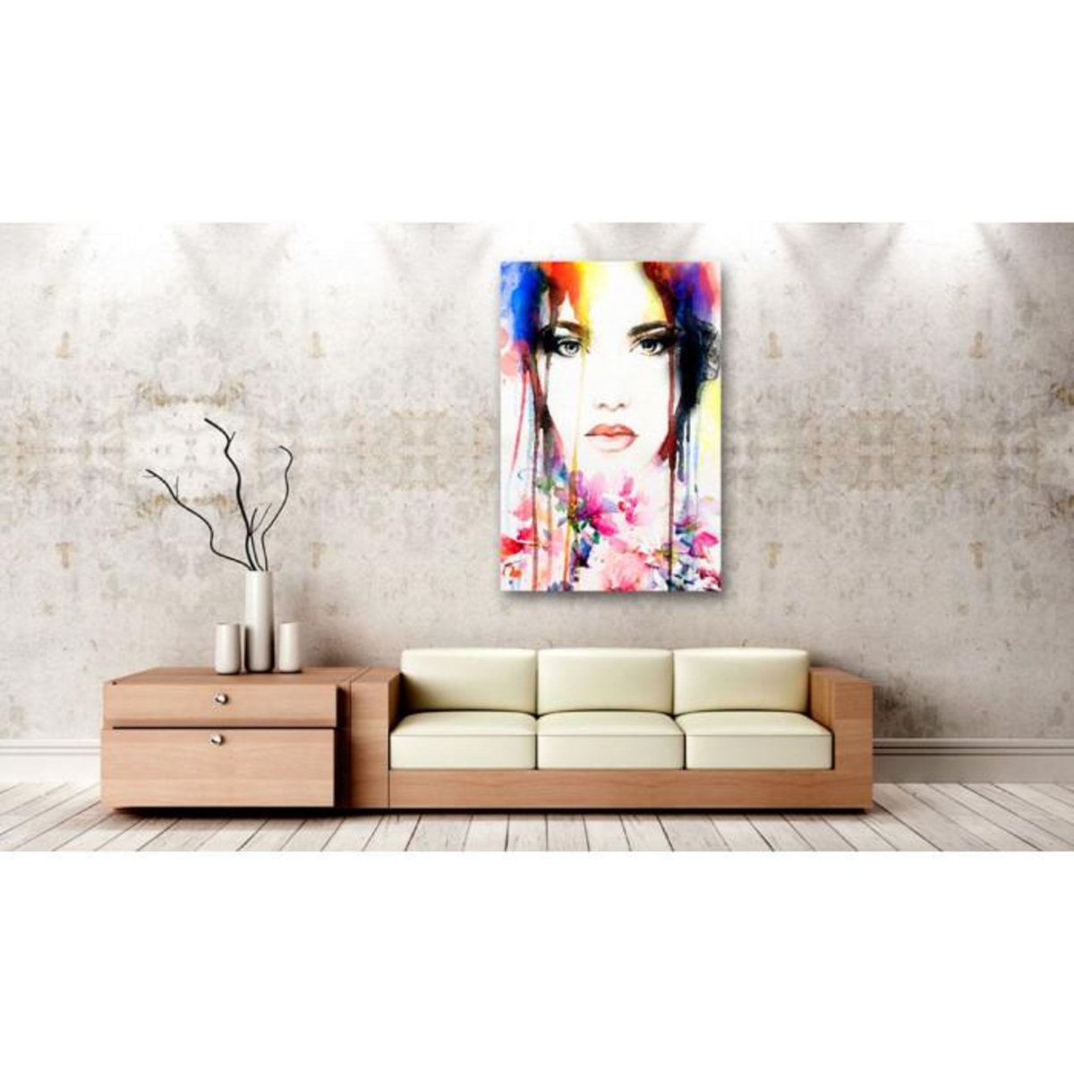 Paris Prix Tableau Imprimé  Dame Colorée