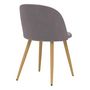 Voir la diapositive 2 : Rendez vous déco Lot de 2 chaises en velours bleu foncé et pieds en métal - Cozy