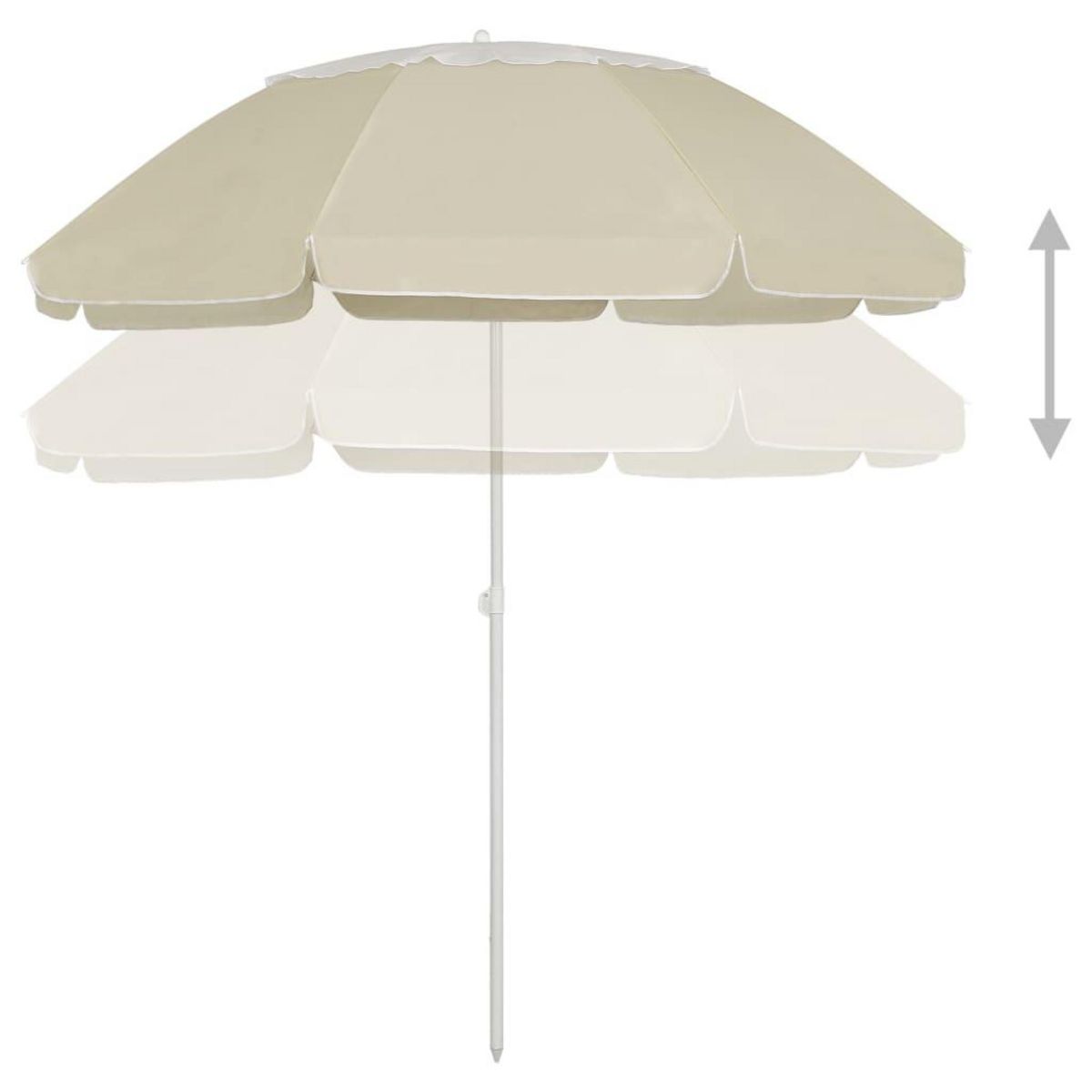 VIDAXL Parasol de plage jaune sable 300 cm