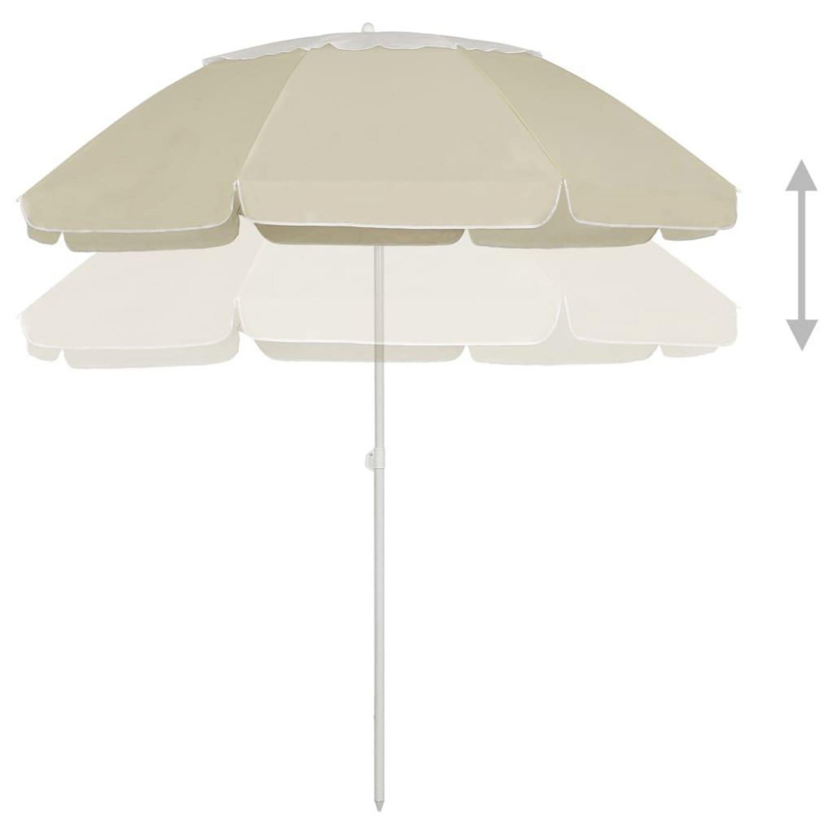 VIDAXL Parasol de plage jaune sable 300 cm