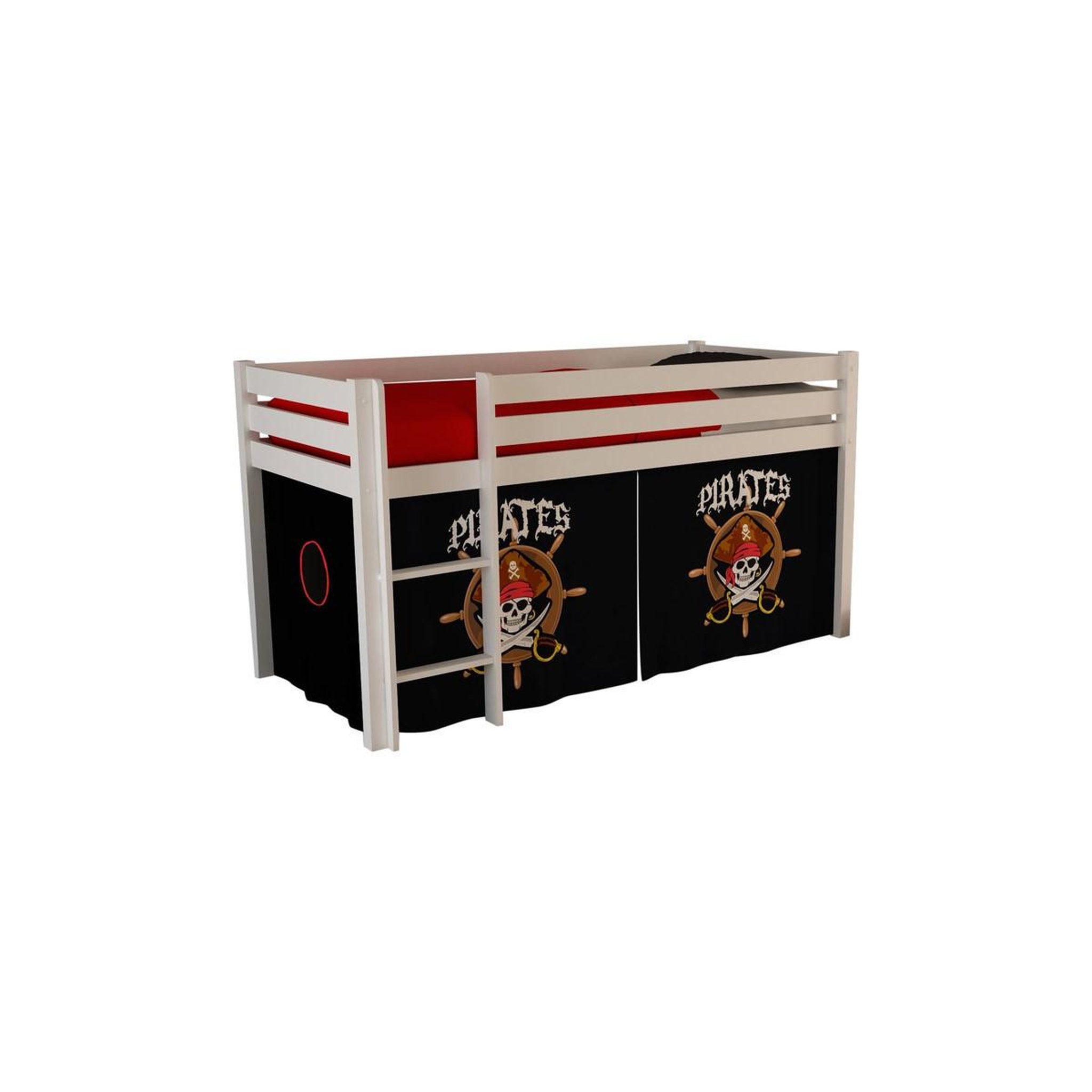 Paris Prix Lit enfant  pino pirates ii  90x200cm blanc