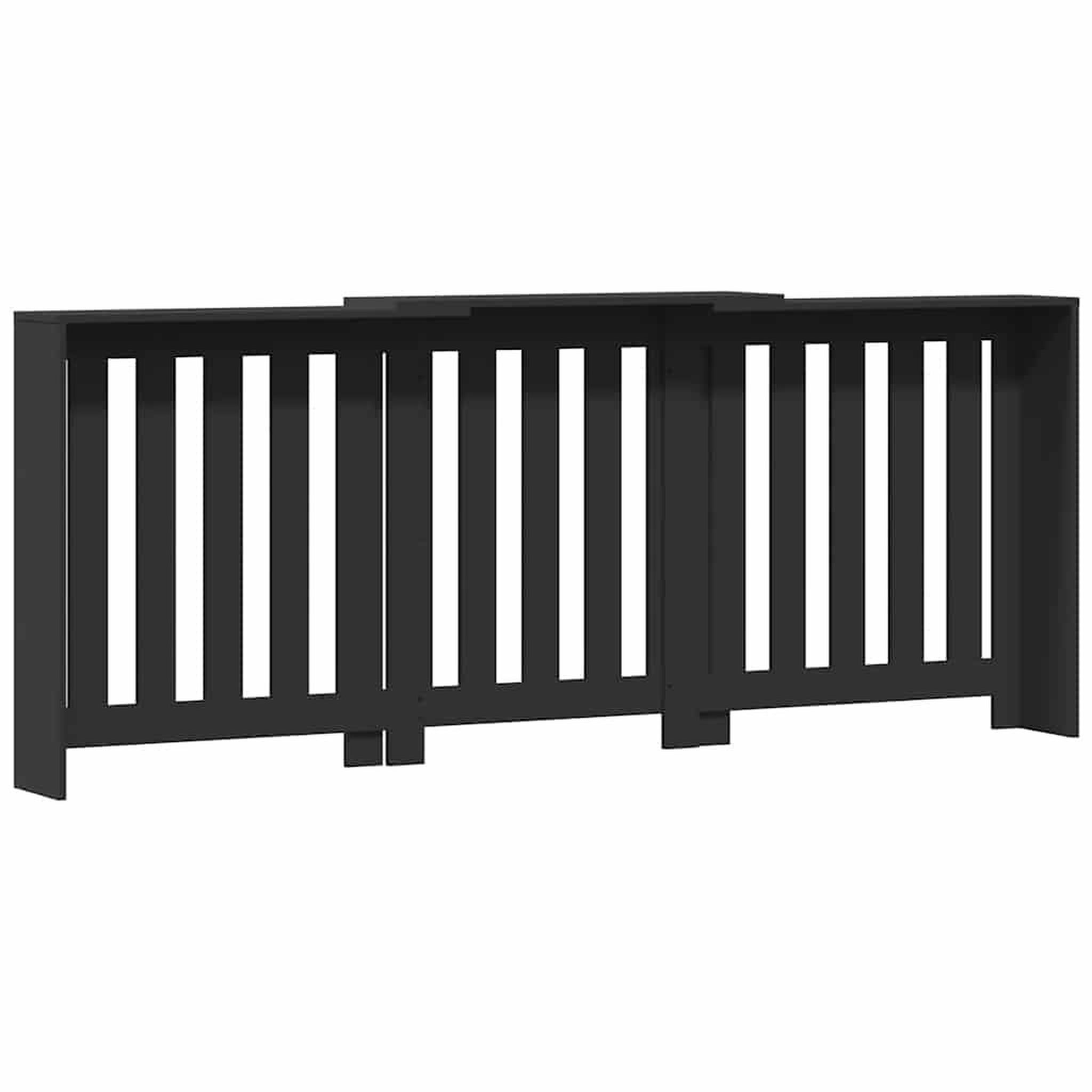 Voir la diapositive 5 : VIDAXL Cache-radiateur noir 205x21,5x83,5 cm bois d'ingenierie
