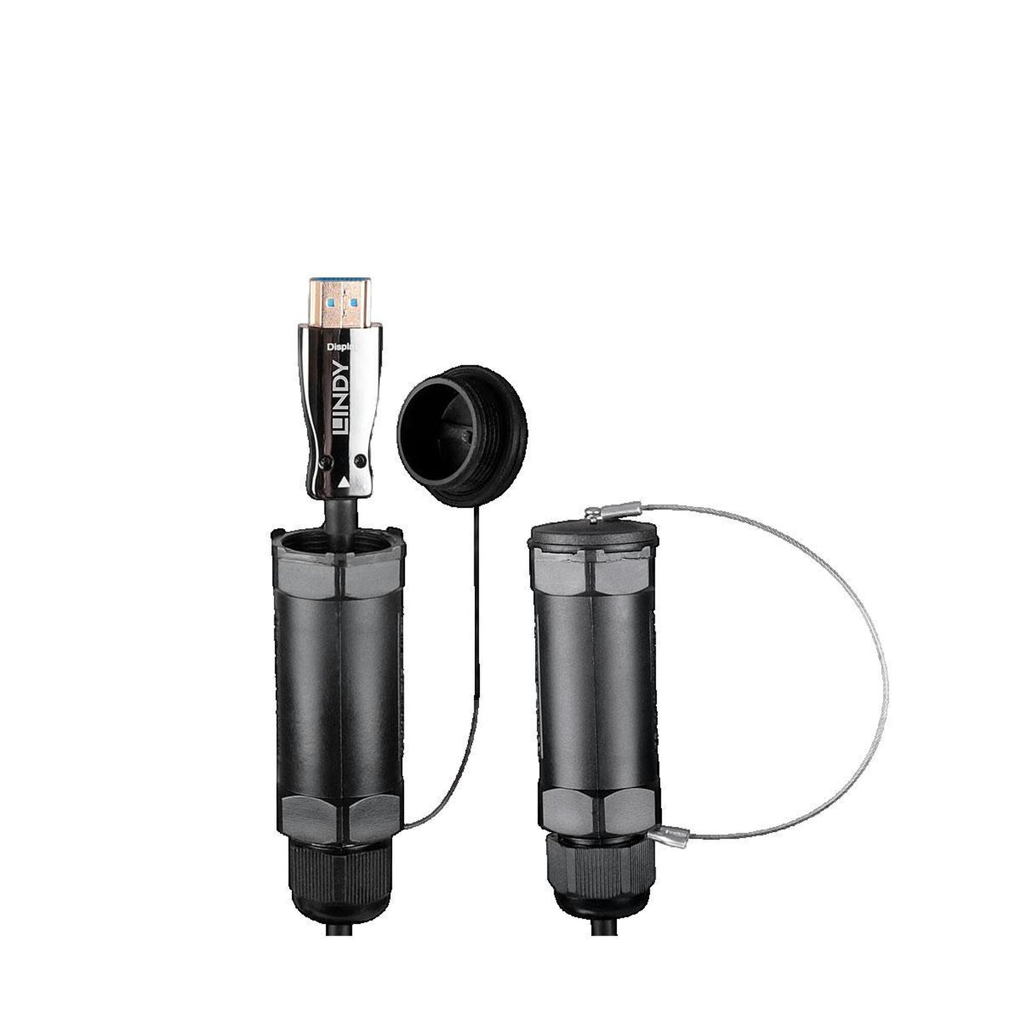 Voir la diapositive 3 : LINDAM Câble HDMI Lindy 4002888385336 Fibre Optique 100m