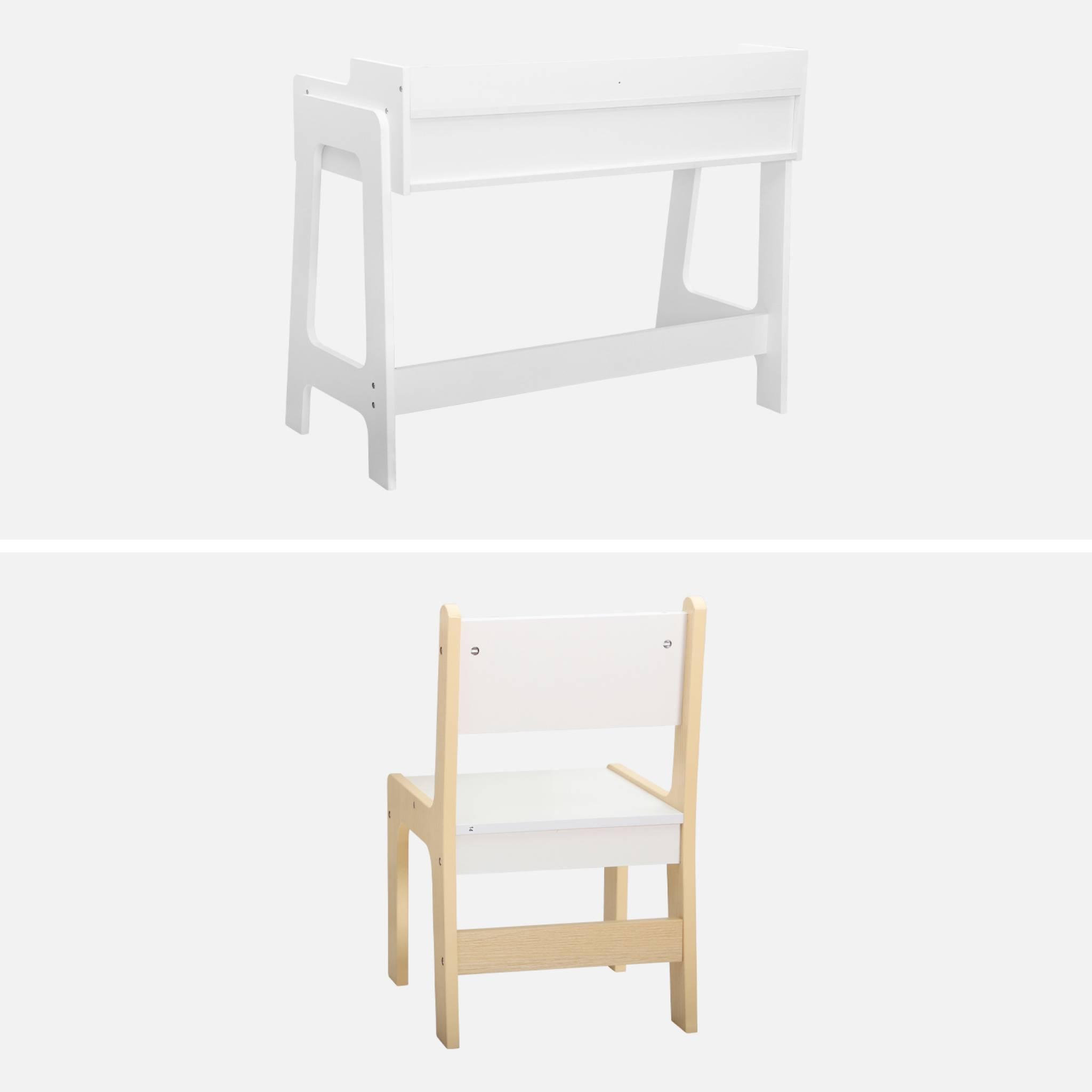 Voir la diapositive 5 : SWEEEK Bureau blanc avec chaise pour enfant