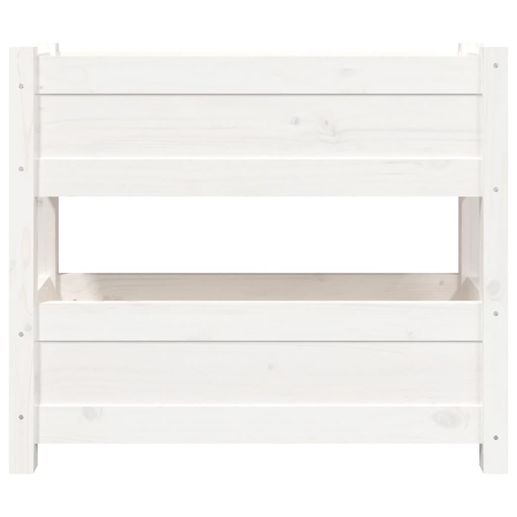 Voir la diapositive 5 : VIDAXL Jardiniere Blanc 77x25x66 cm Bois massif de pin