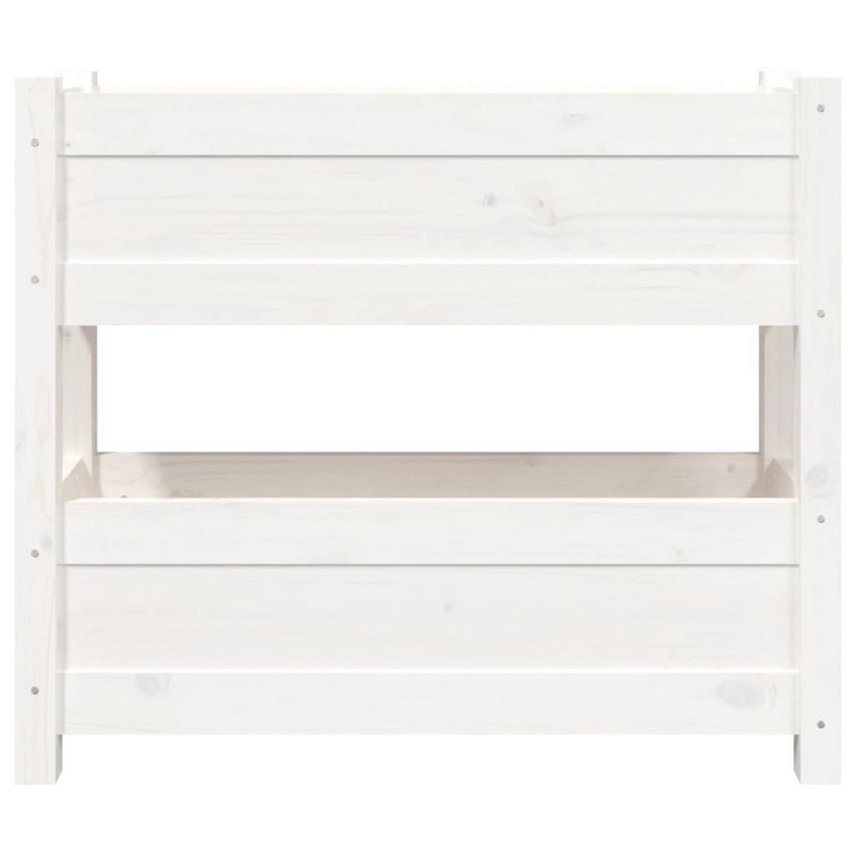 VIDAXL Jardiniere Blanc 77x25x66 cm Bois massif de pin