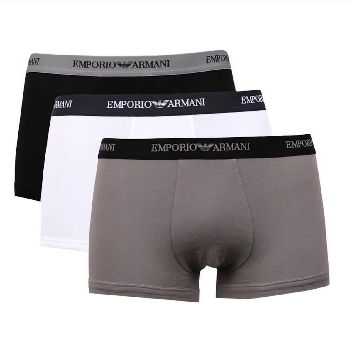 Emporio Armani x3 Boxers Blanc/Noir/Gris Homme Emporio Armani 111357