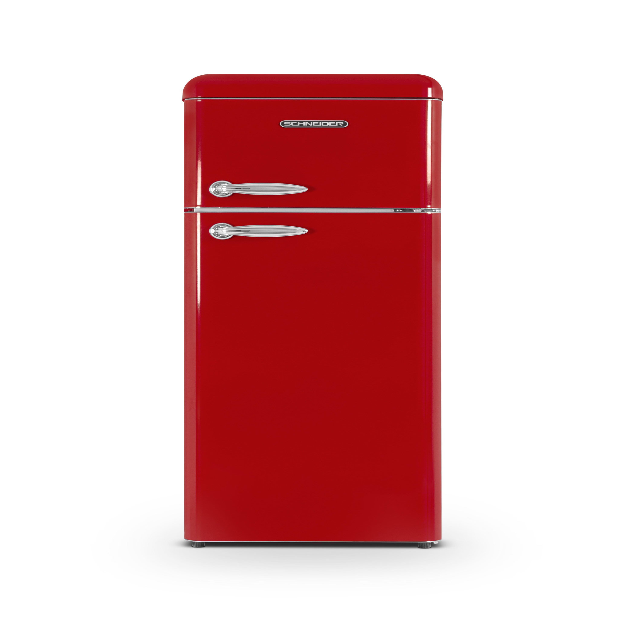 SCHNEIDER Réfrigérateur double porte 211L Vintage Rouge - SCDD211V-RE
