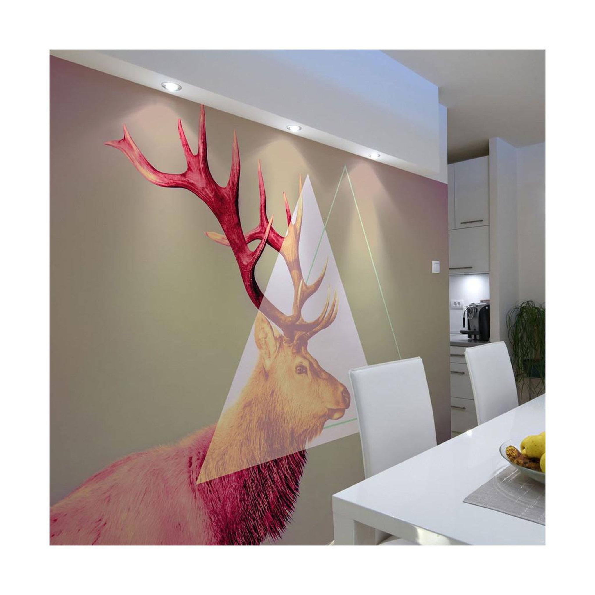 Voir la diapositive 1 : Paris Prix Papier Peint  Cerf Motif Graphique