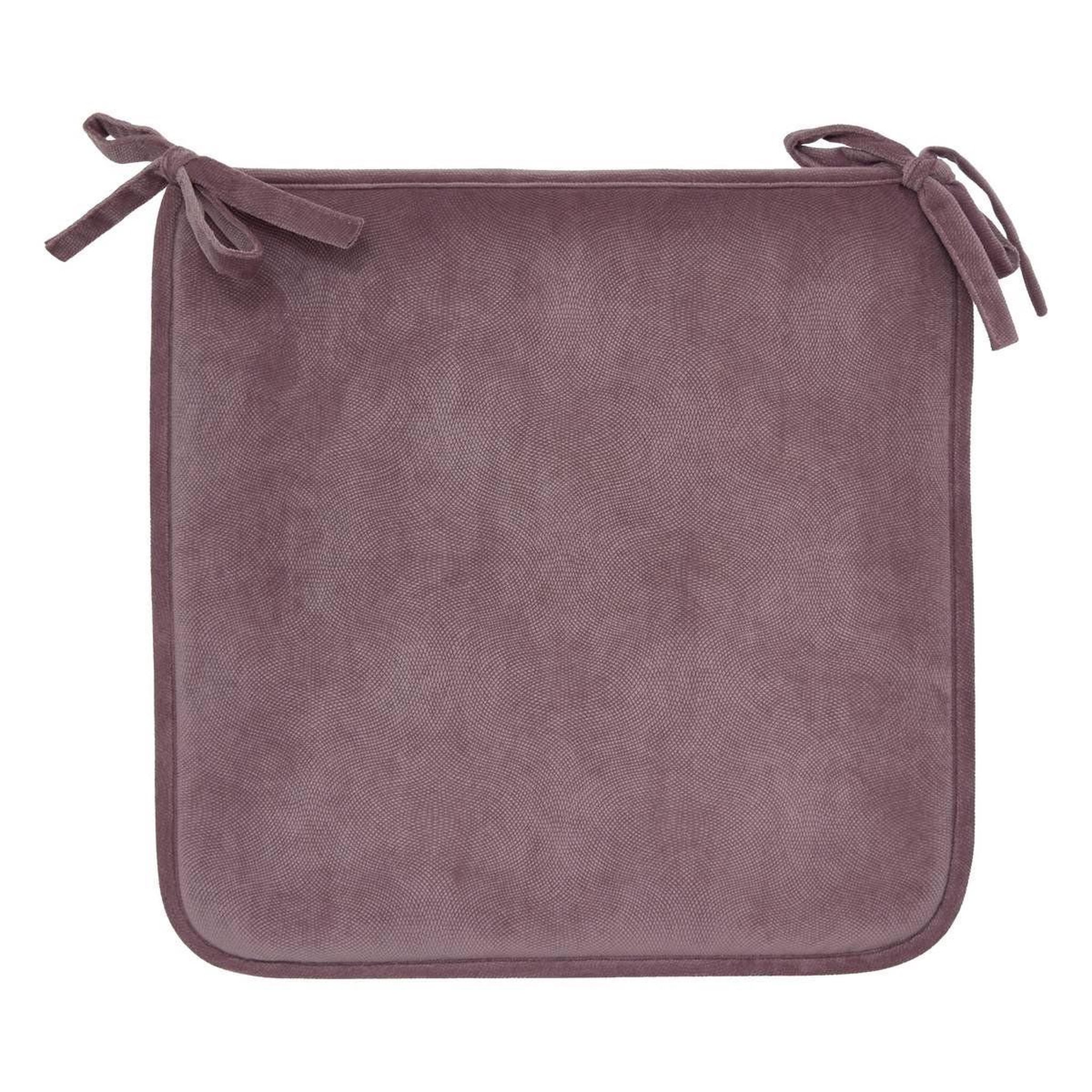ATMOSPHERA Galette de Chaise Uni  Lilou  38x38cm Parme