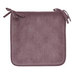 ATMOSPHERA Galette de Chaise Uni  Lilou  38x38cm Parme