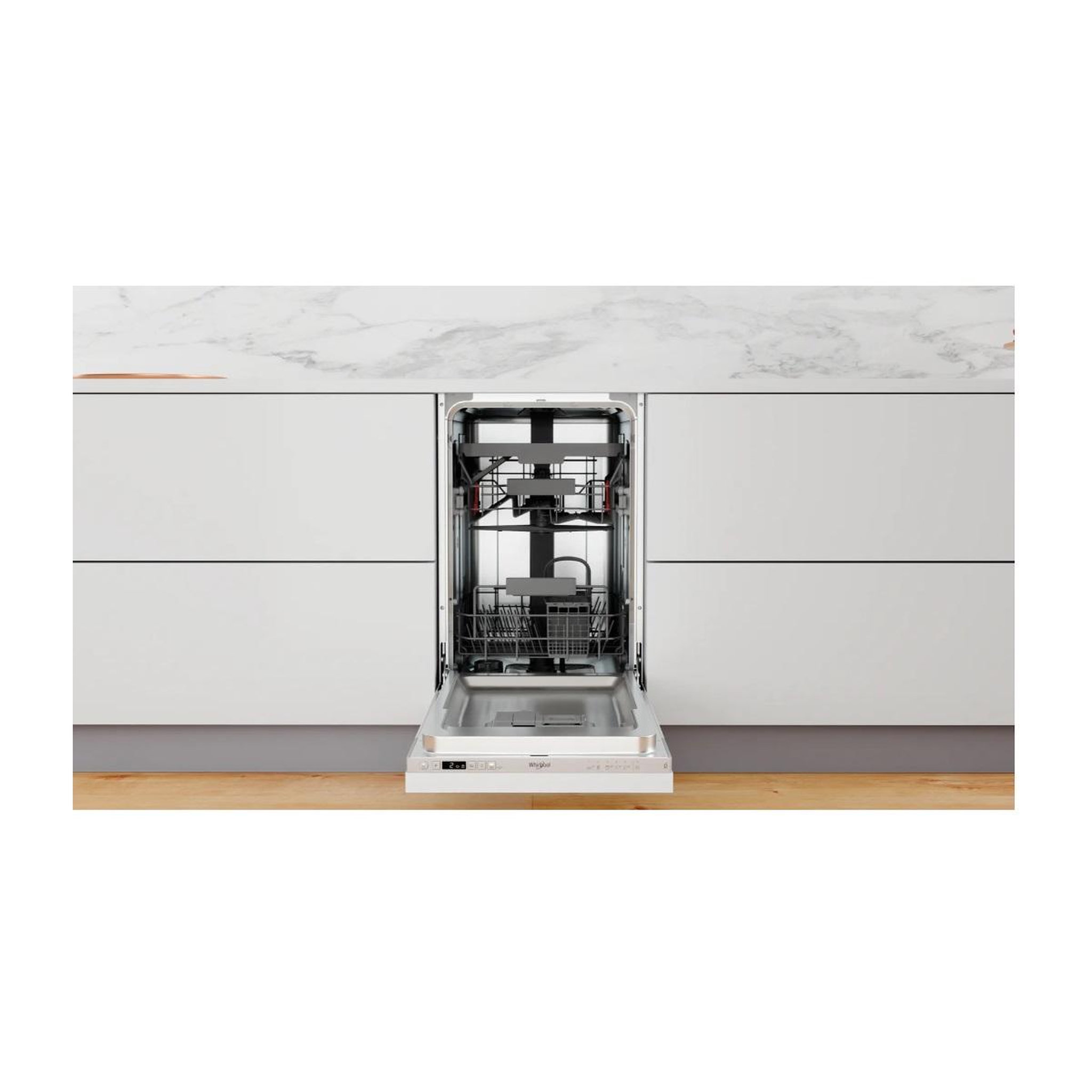 Voir la diapositive 3 : Whirlpool Lave-vaisselle 45cm 10 couverts 47db tout intégrable - wsic3m27c