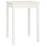 Voir la diapositive 2 : VIDAXL Table a manger Blanc 55x55x75 cm Bois massif de pin