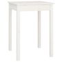 Voir la diapositive 2 : VIDAXL Table a manger Blanc 55x55x75 cm Bois massif de pin