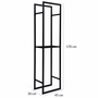 Voir la diapositive 3 : ID MARKET Range bûches vertical acier noir avec étagère H.170 CM pour cheminée
