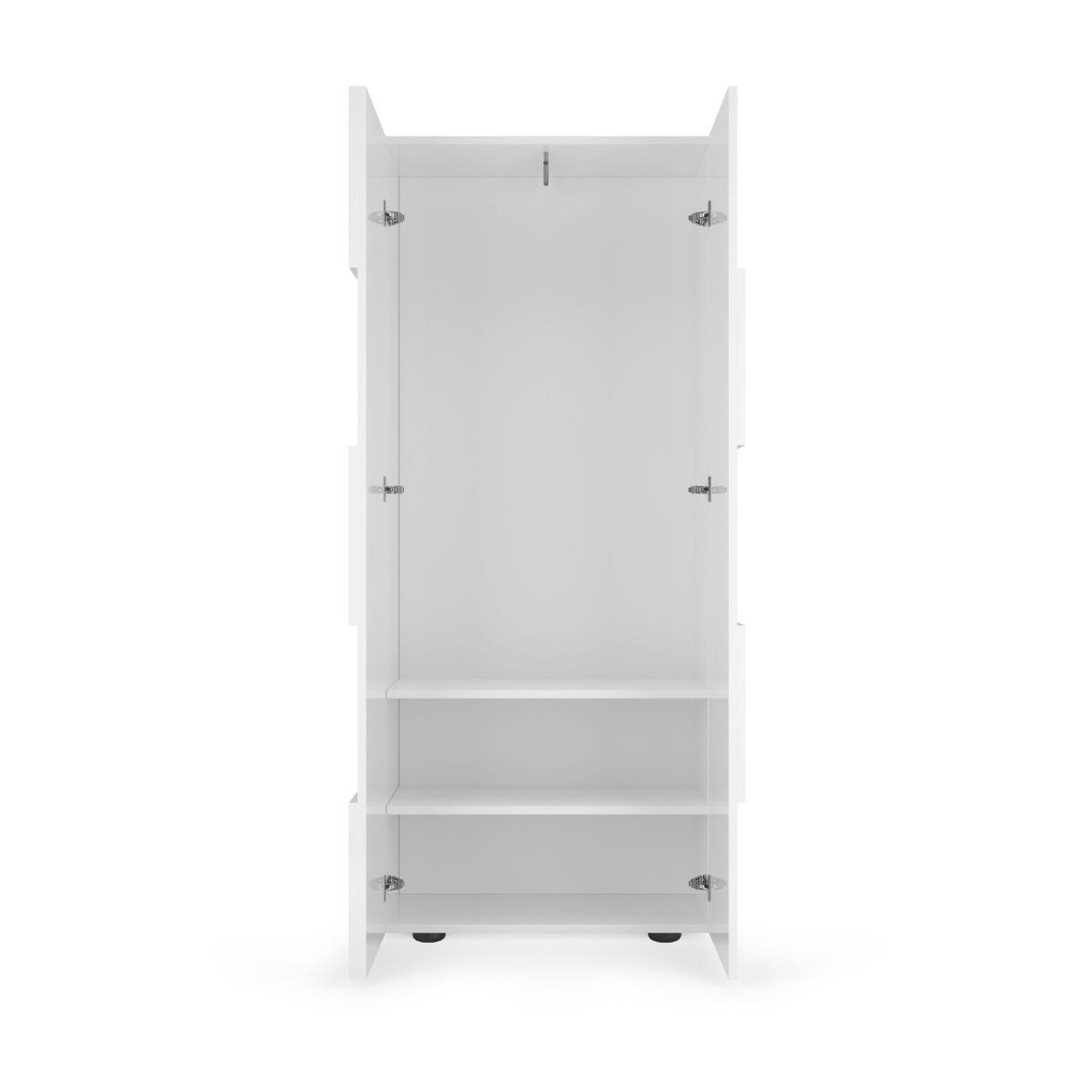 Voir la diapositive 6 : JLC KREATION Armoire design laqué blanc 2 portes MADO