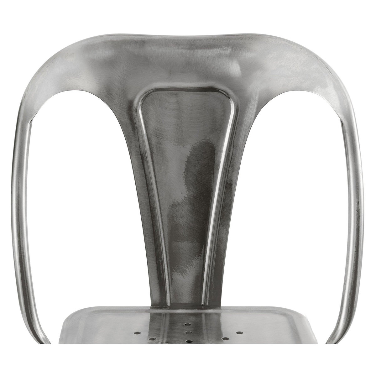 Rendez vous déco Lot de 2 chaises pour îlot central 67 cm en métal chrome-Indus