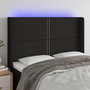 Voir la diapositive 1 : VIDAXL Tete de lit a LED Noir 147x16x118/128 cm Tissu