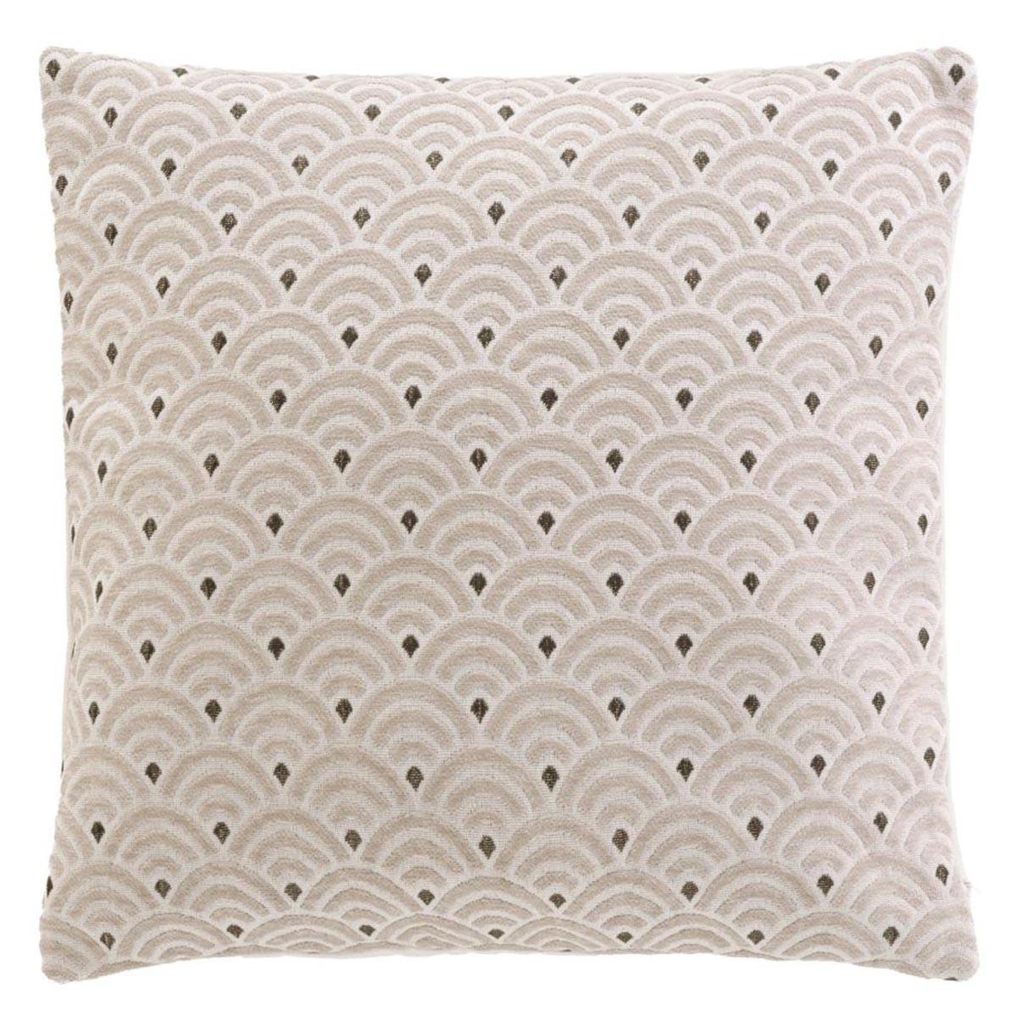 Douceur d'Intérieur Coussin déco chenille  minela  45x45cm naturel