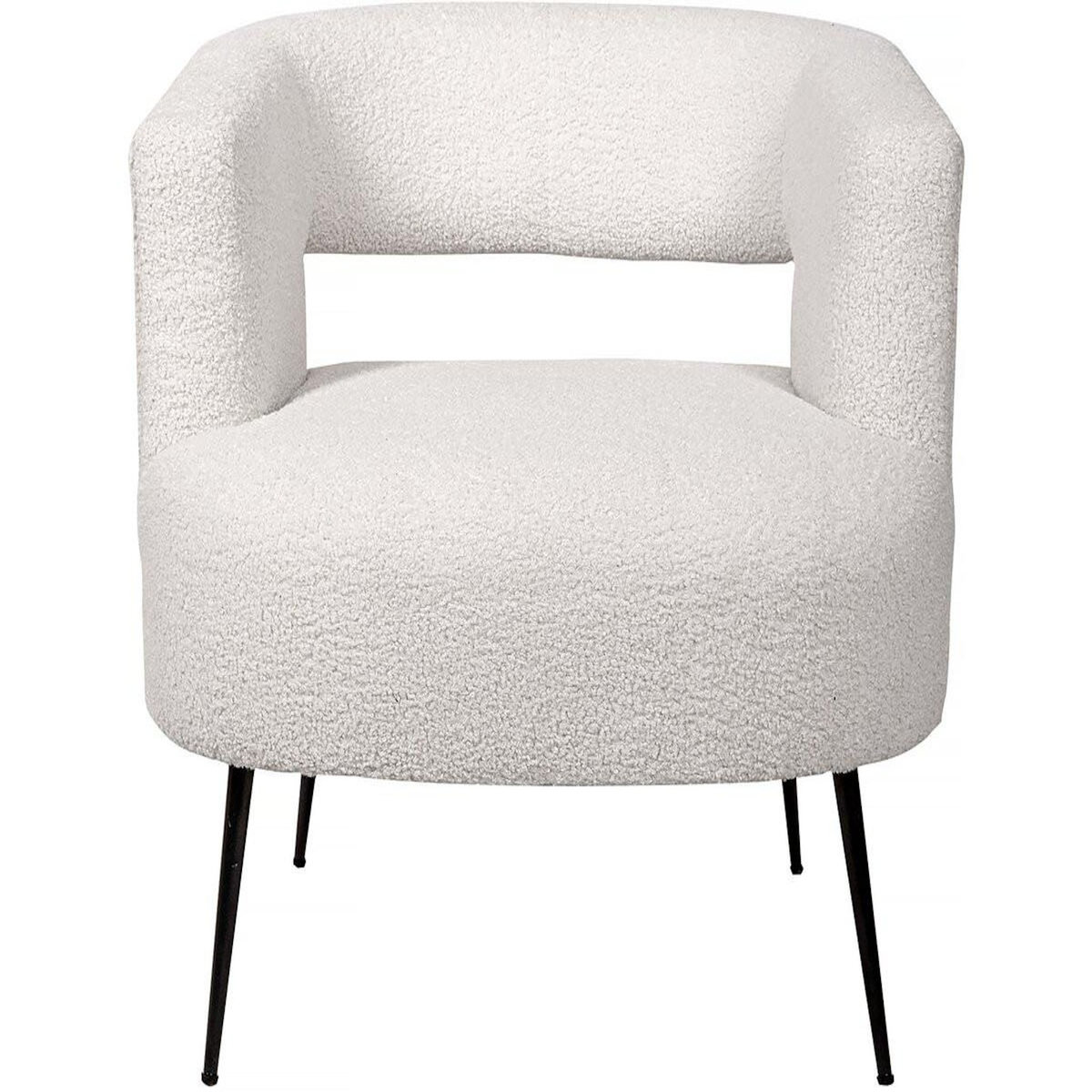 Habitat et Jardin Fauteuil en tissu bouclette  iris  - Blanc
