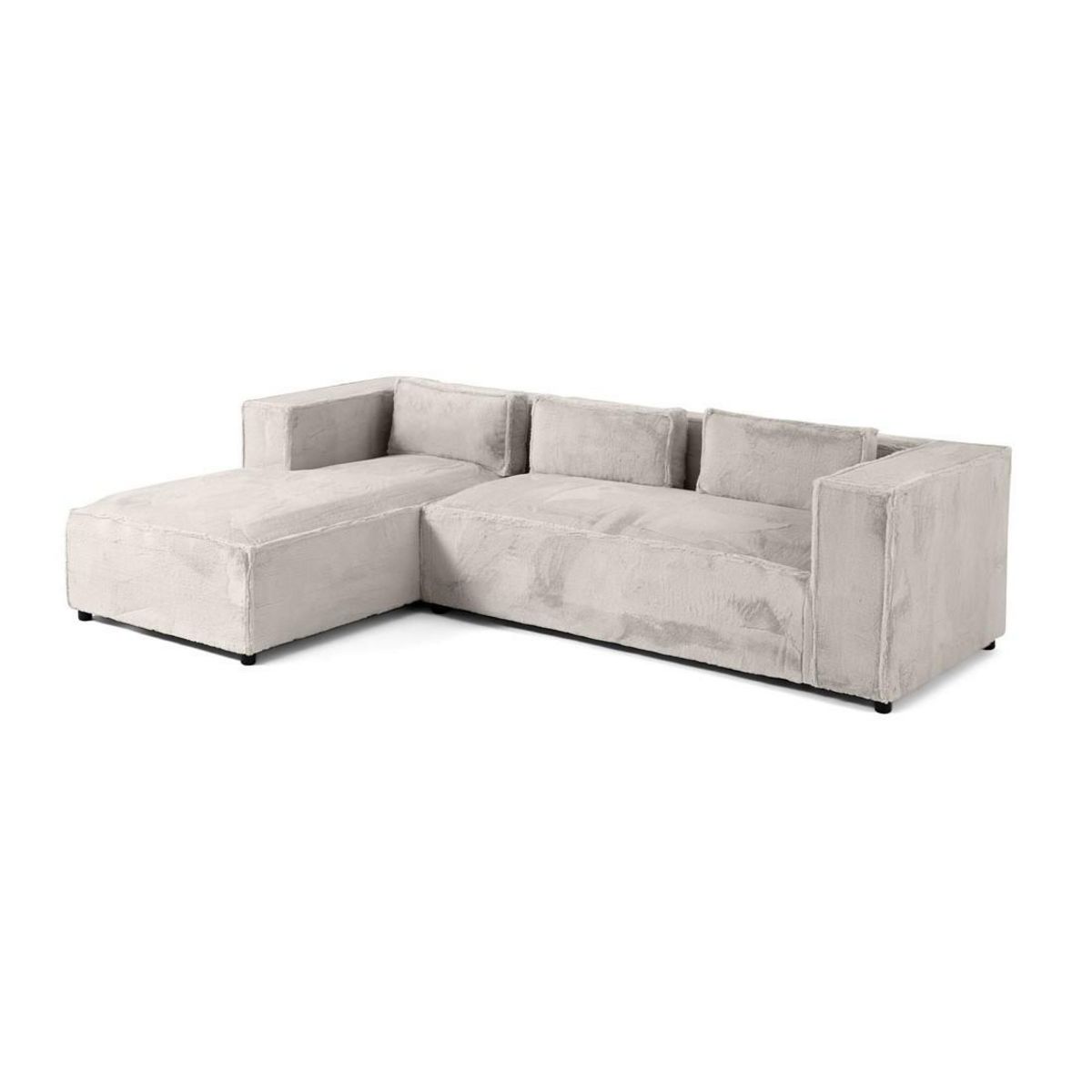 LISA DESIGN Stella - canapé d'angle gauche - 4 places - en fausse fourrure