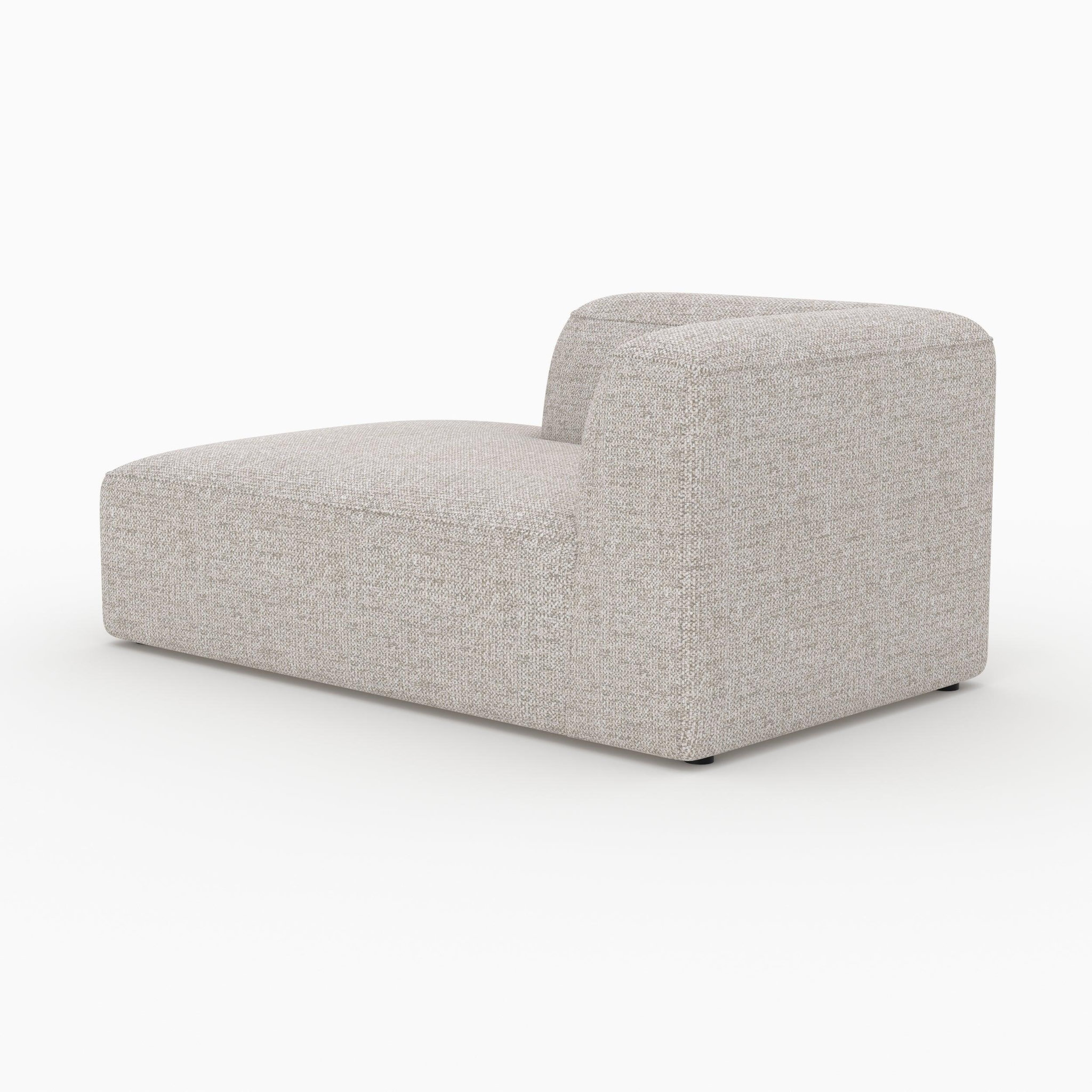 Voir la diapositive 3 : MAISON PAVANE Méridienne d'angle à gauche pour canapé modulable en tissu beige-hestia