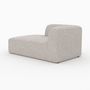 Voir la diapositive 3 : Rendez vous déco Méridienne d'angle à gauche pour canapé modulable en tissu beige-Hestia