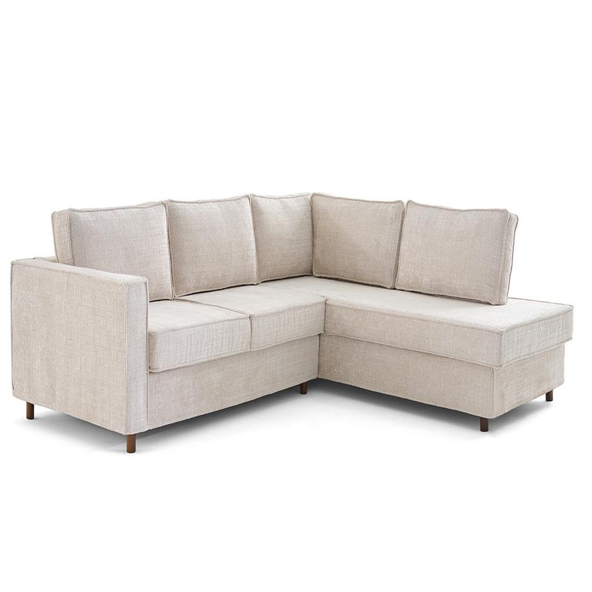 Voir la diapositive 4 : LISA DESIGN Jake - canapé déhoussable d'angle droit 5 places en velours texturé