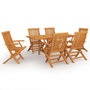 Voir la diapositive 2 : VIDAXL Salon de jardin 7 pcs Bois de teck massif