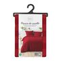 Voir la diapositive 4 : Douceur d'Intérieur Housse de couette 240x220 + 2 taies Cléo rouge uni microfibre